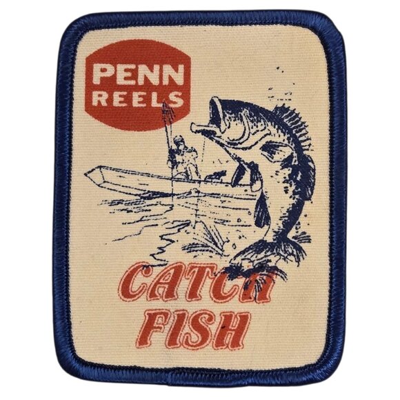Vintage Penn Reels Catch Fish Patch FIshing Gear Reals Fisherman Grandpacore - Picture 1 of 7